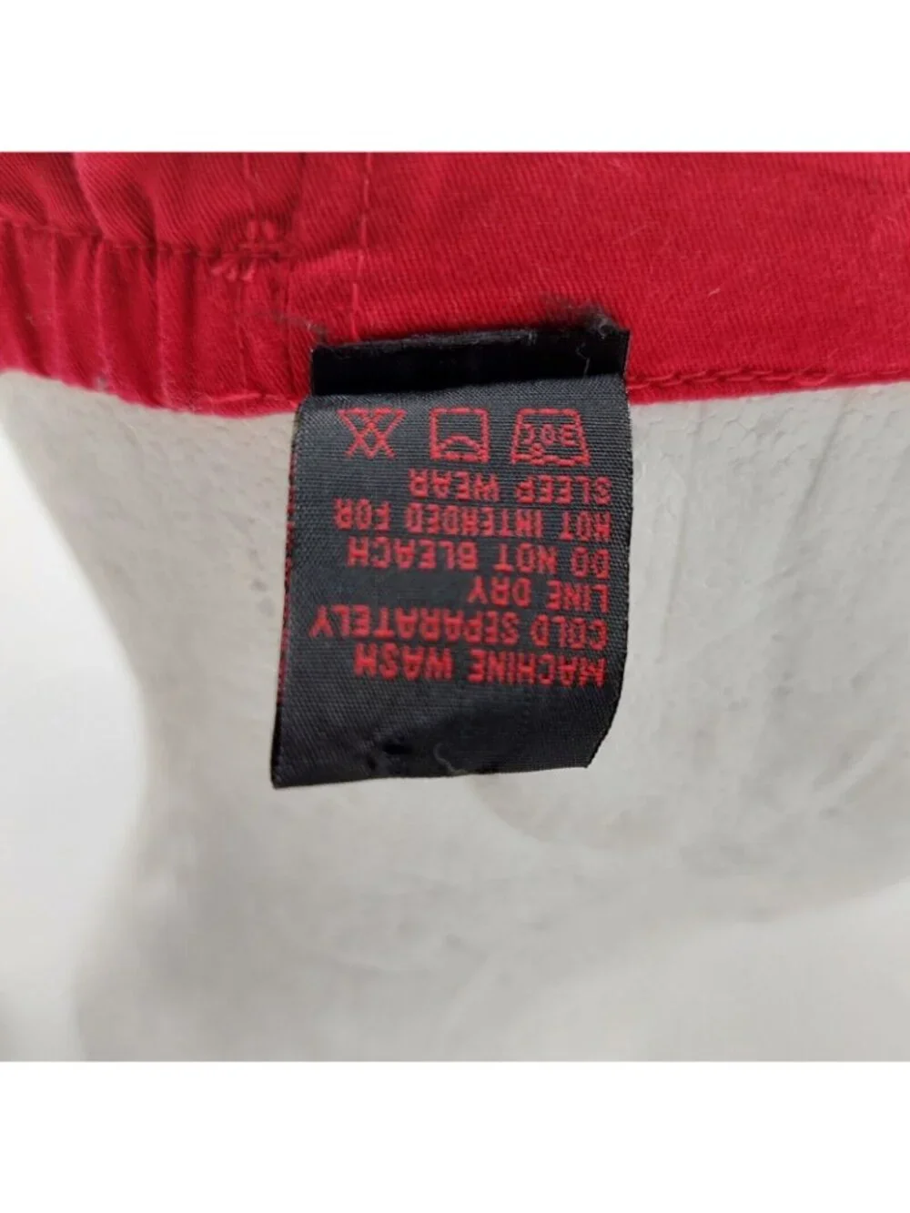 Gymboree Baseball Hat Red Plaid Reversible Fireman Dog Patch Size L / XL